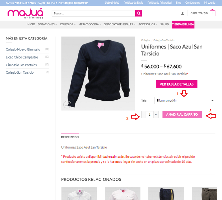 Majuá Uniformes  |  Uniformes escolares, servicios generales y dotaciones empresariales