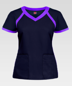 Blusa antifluido contastes modelo Moni Majuá Uniformes